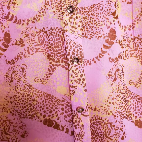 CAbi| Pink Cheetah Print Blouse, Style 5711 - Picture 7 of 11